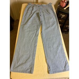 Vintage preppy old money GANT Chambray Pants Wide Leg Casual Relaxed Fit Women’s